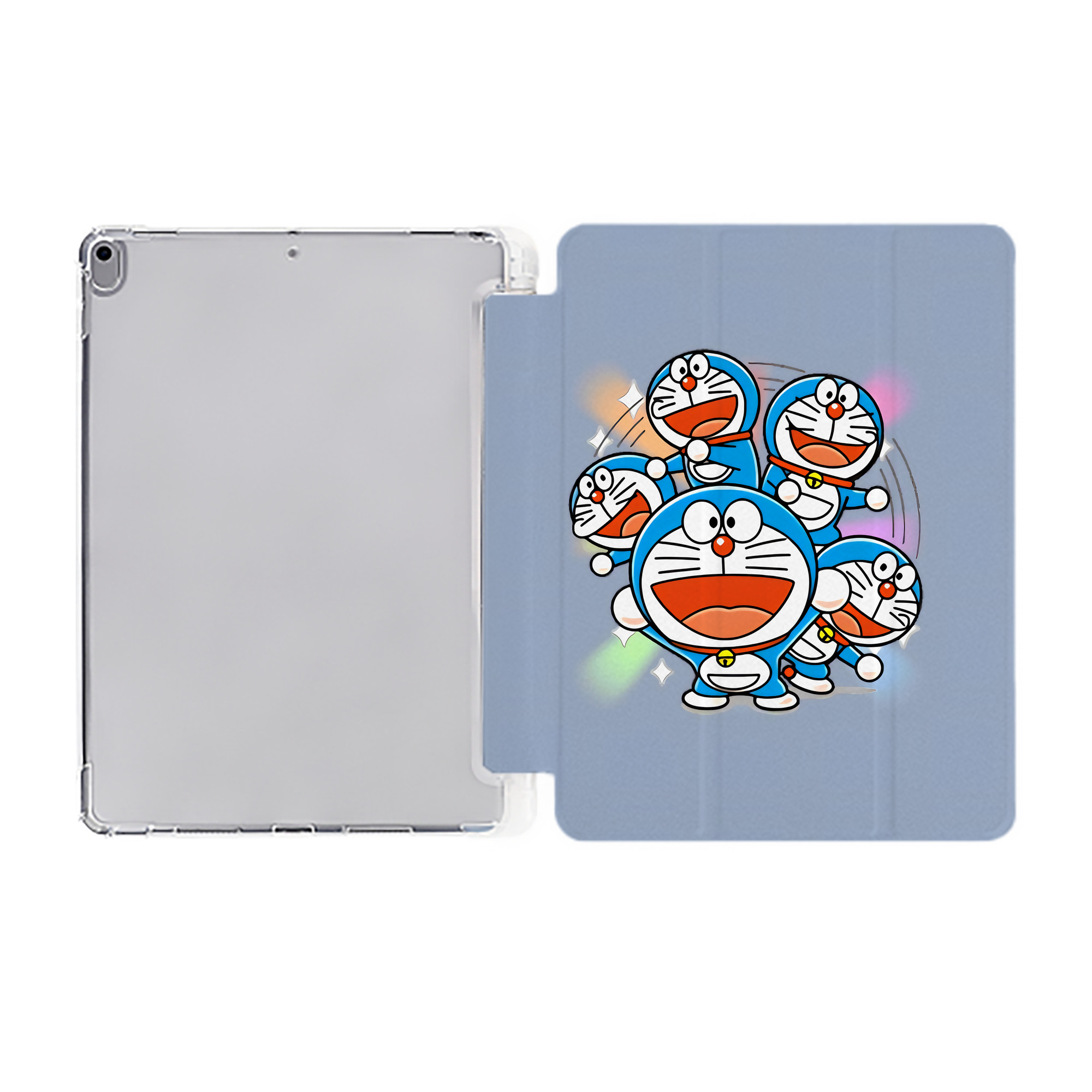 （画像用） ドラえもん Doraemon IPad ケース ペン収納付き 三つ折りスタンド PUレザー×シリコン 対応機種9.5/10.5/10.9インチ